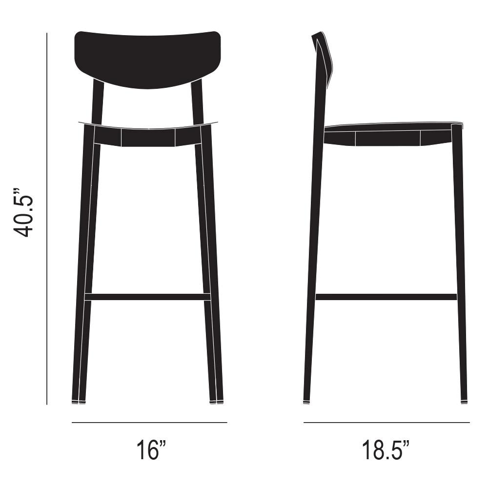 Ally Bar Stool Dimensions