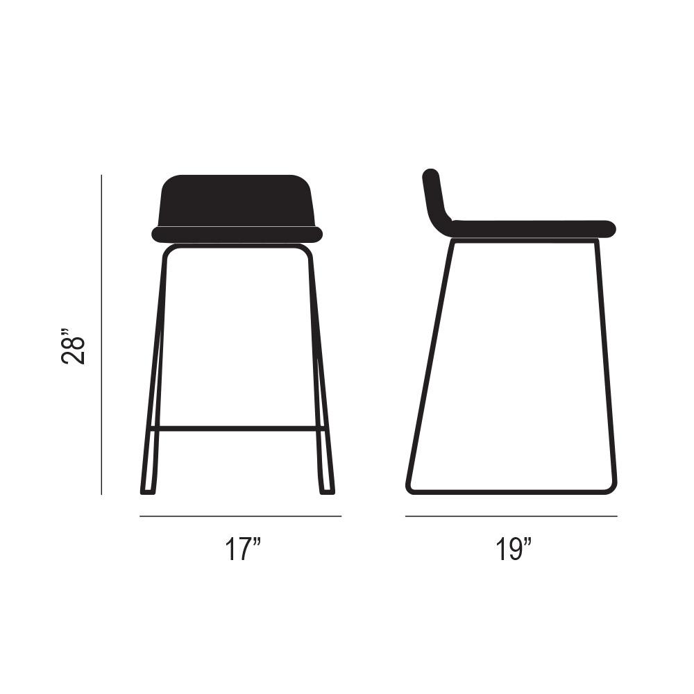 Lolli Counter Stool Dimensions