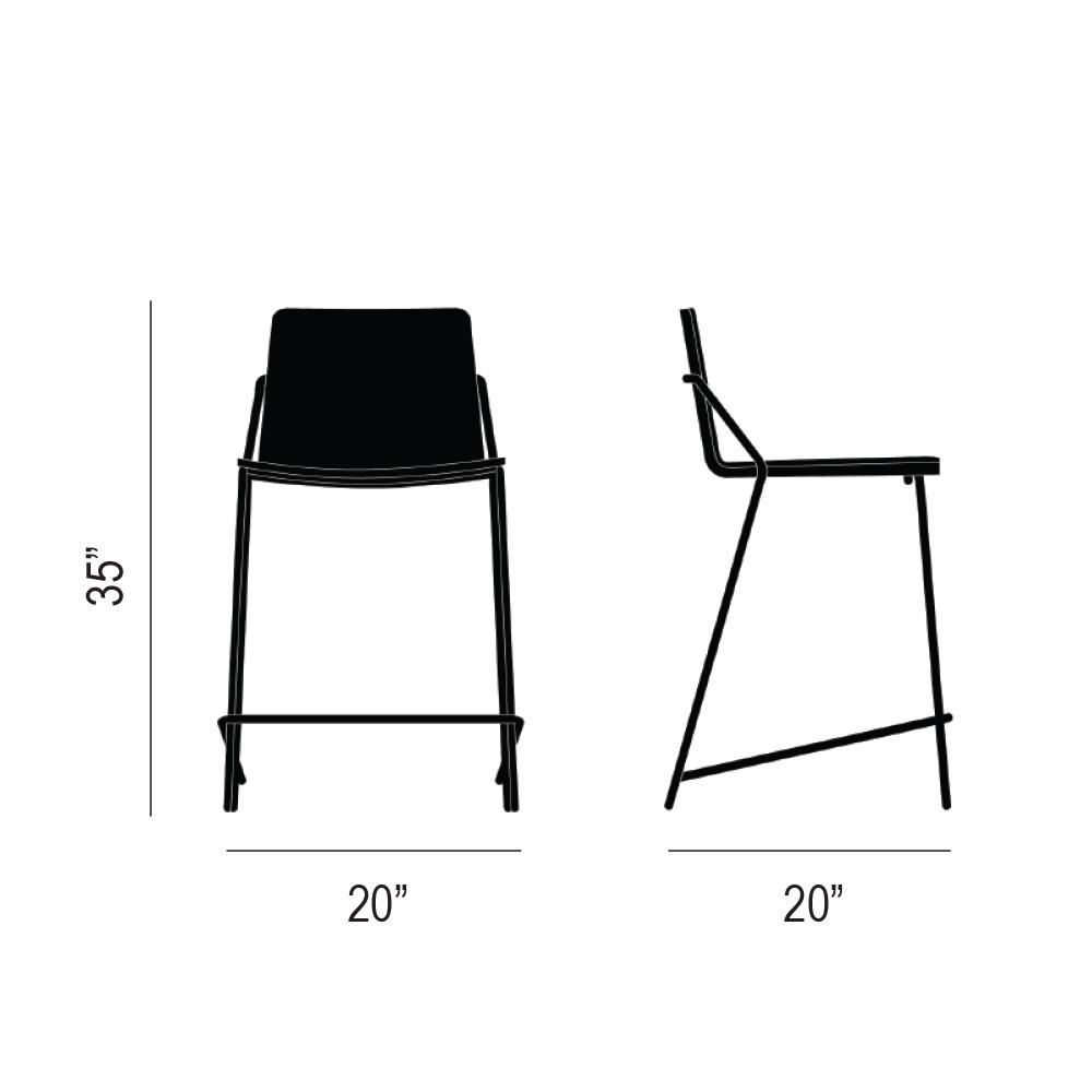 Sling Counter Stool Dimensions