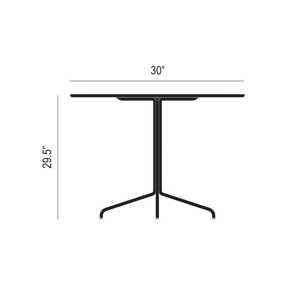 Transit Café Table Dimensions