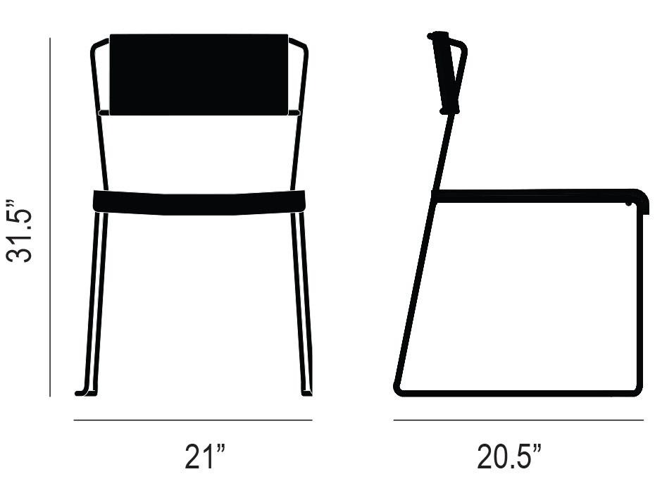 Transit Dining Chair Dimensions