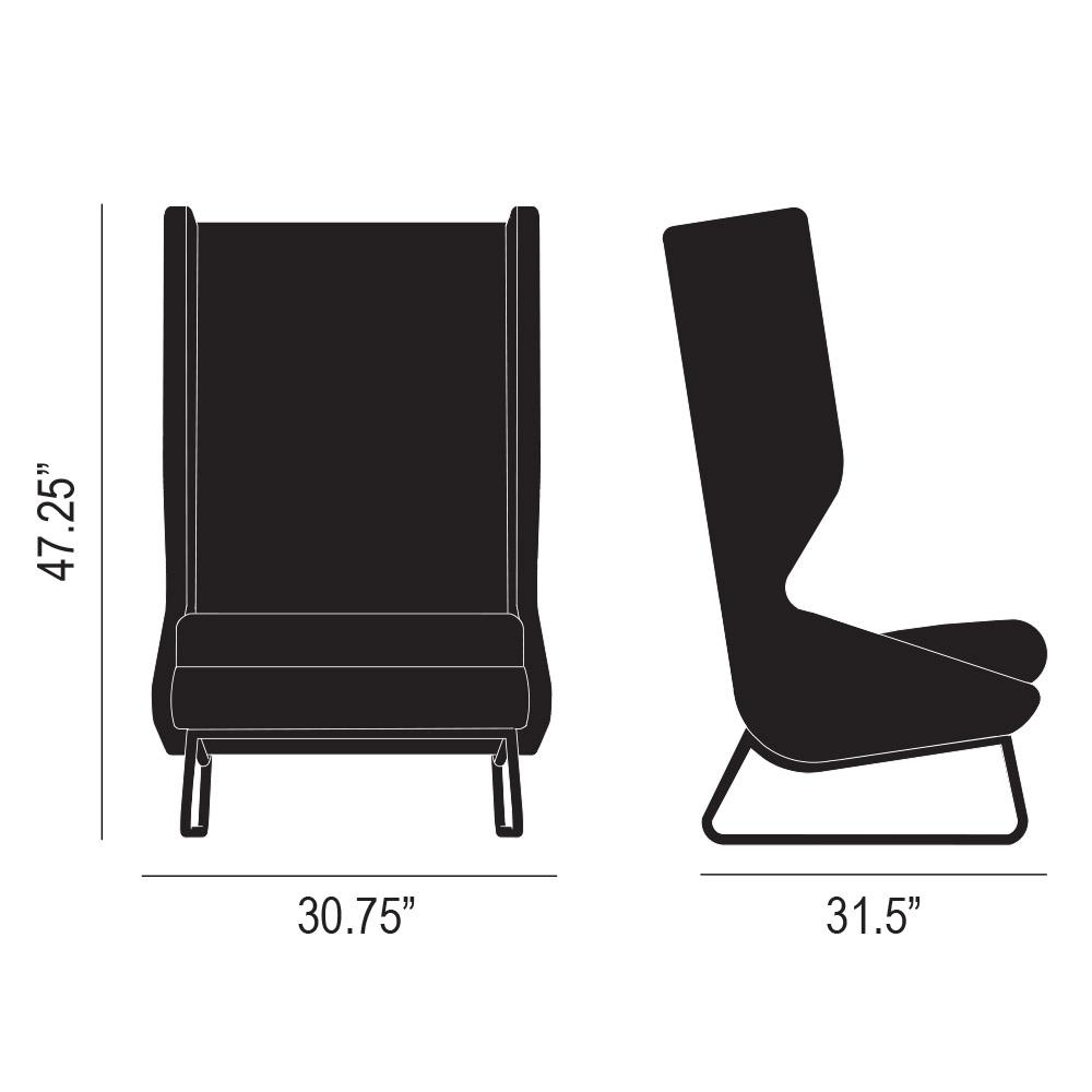 Wing Lounge Chair Dimensions