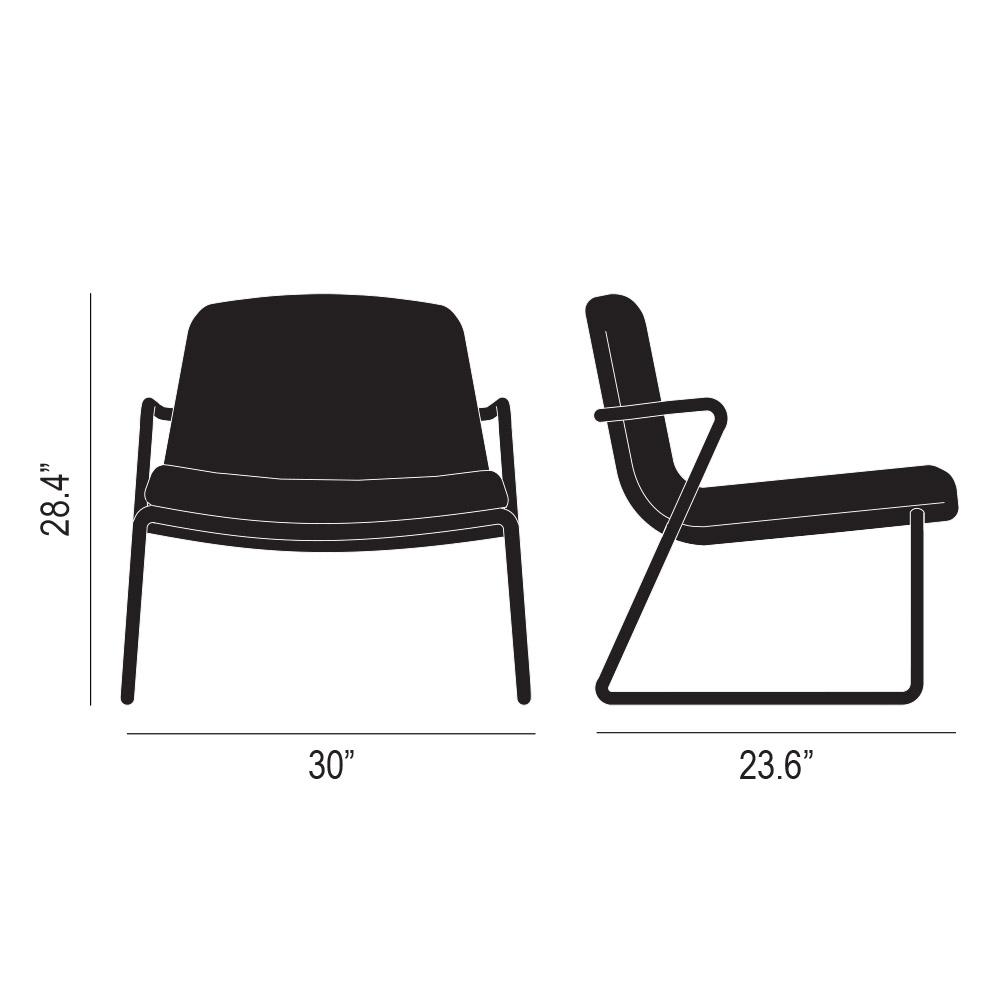 Zag Lounge Chair Dimensions