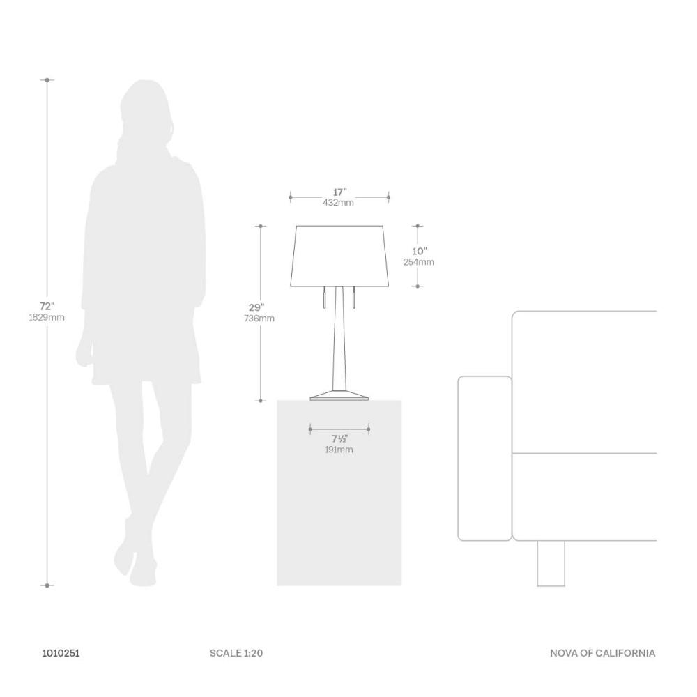 Taper Table Lamp Dimensions