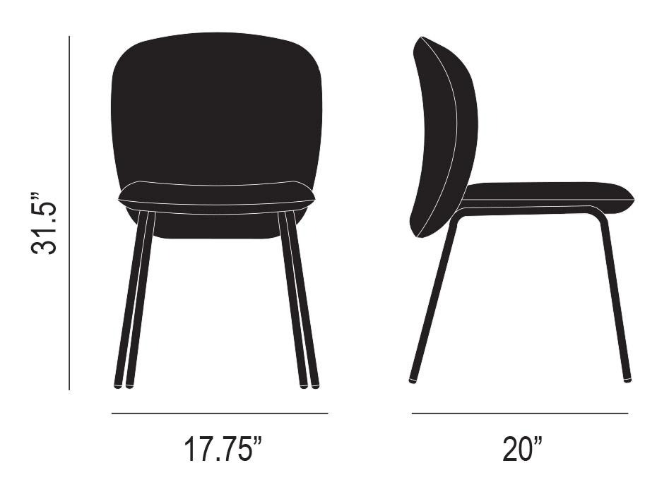 Petal Dining Chair Dimensions